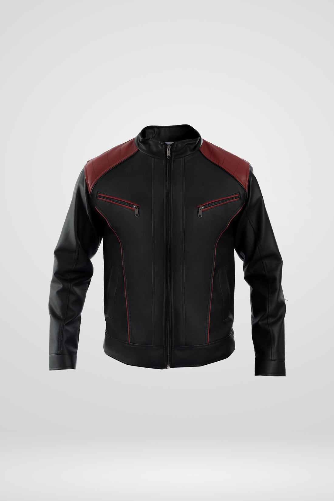Chaqueta-W16-Cuerotex-hombre-negra-roja