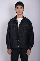 Chaqueta Jean Oversize Azul Industrial para Hombre