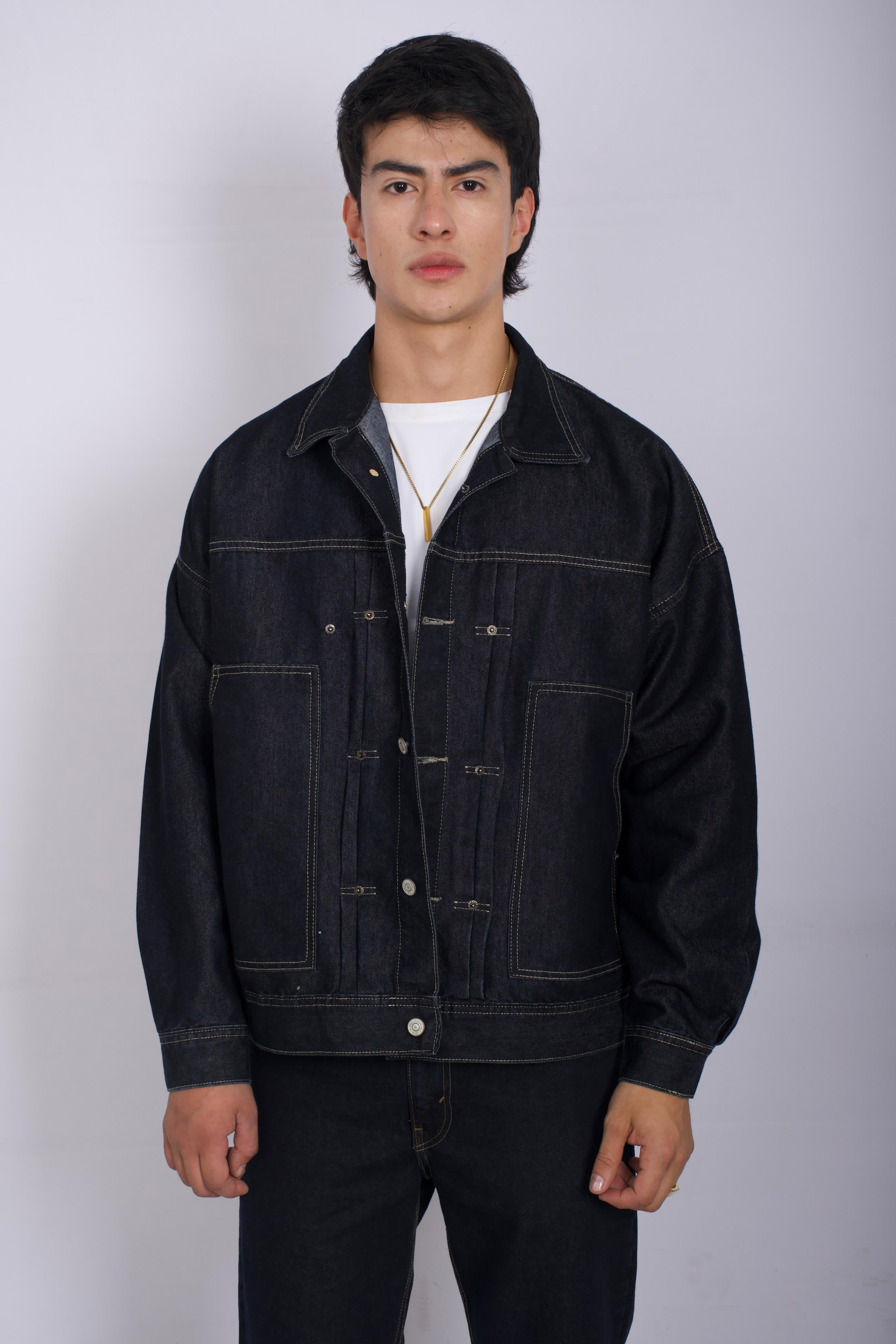 Chaqueta Jean Oversize Azul Industrial para Hombre