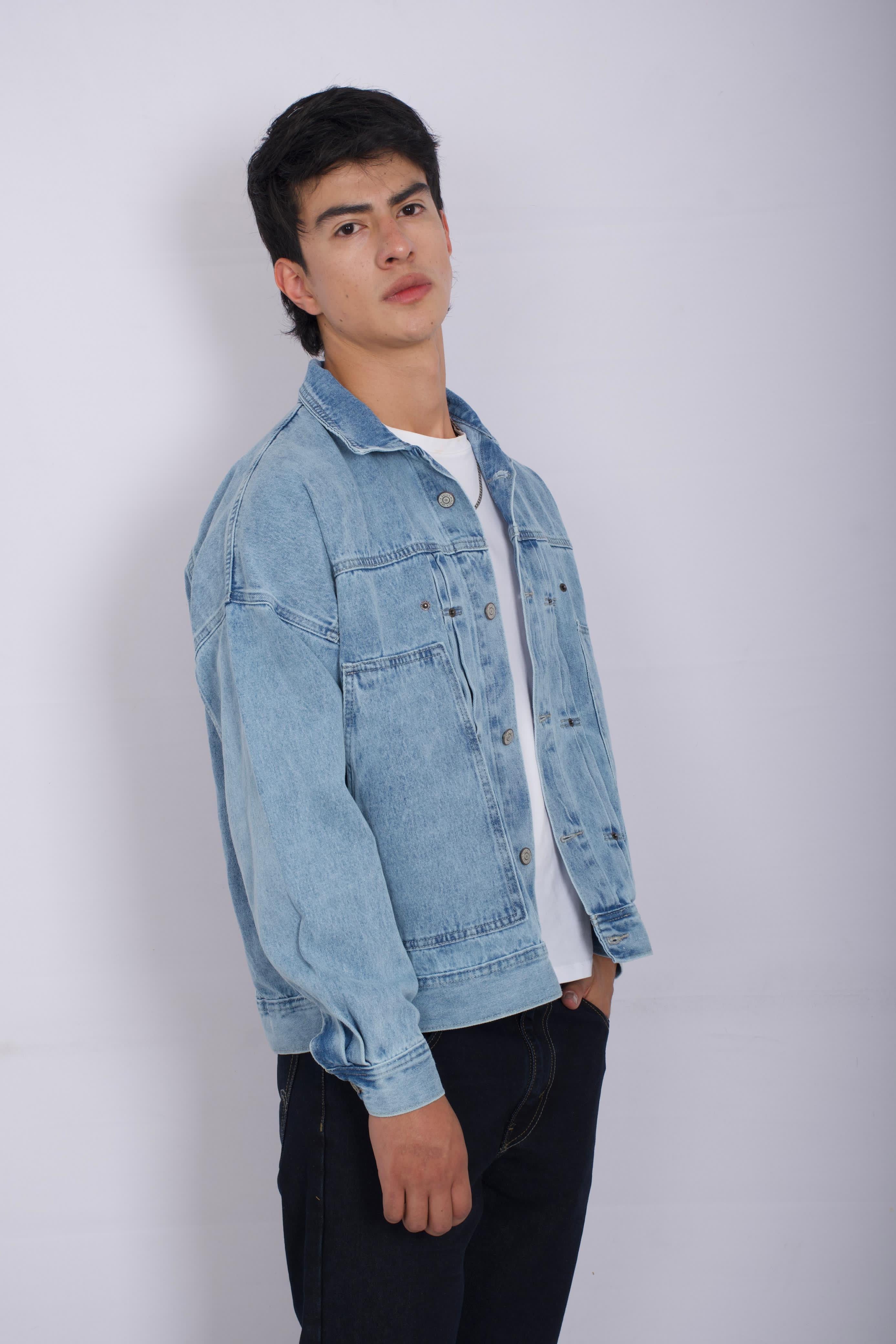 Chaqueta Jean Oversize Azul medio para Hombre