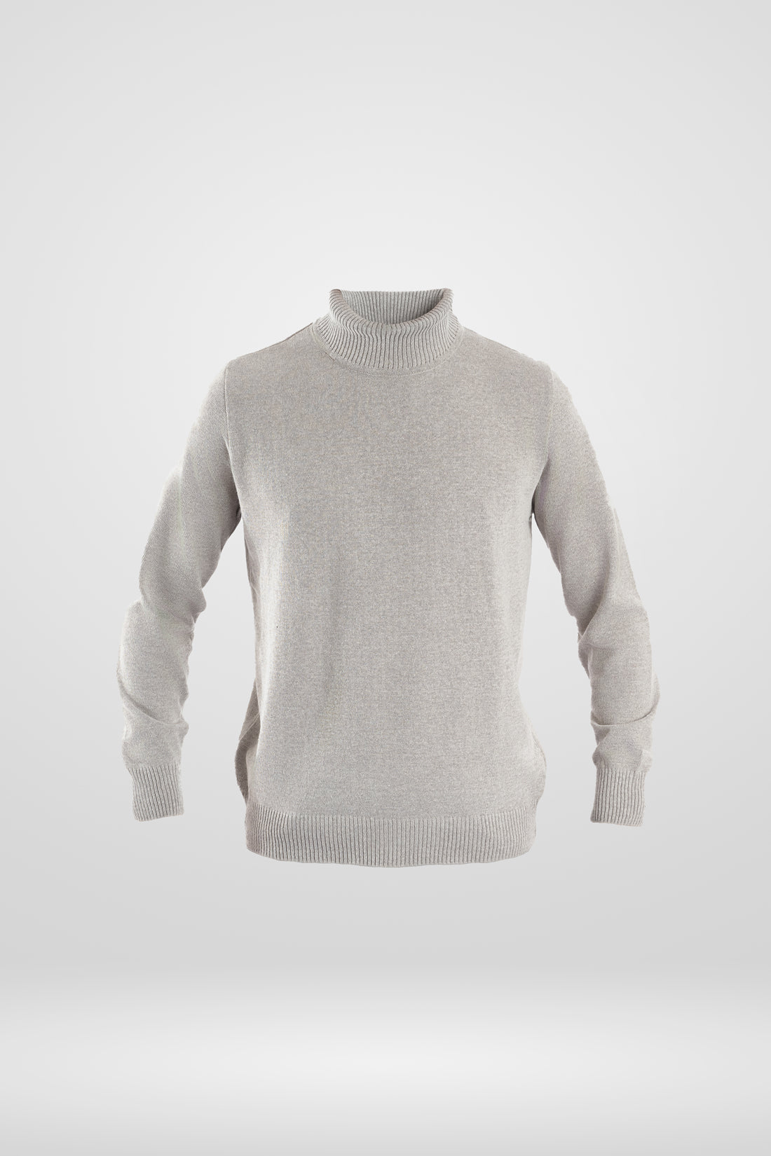 Saco liscio cuello tortuga beige sola