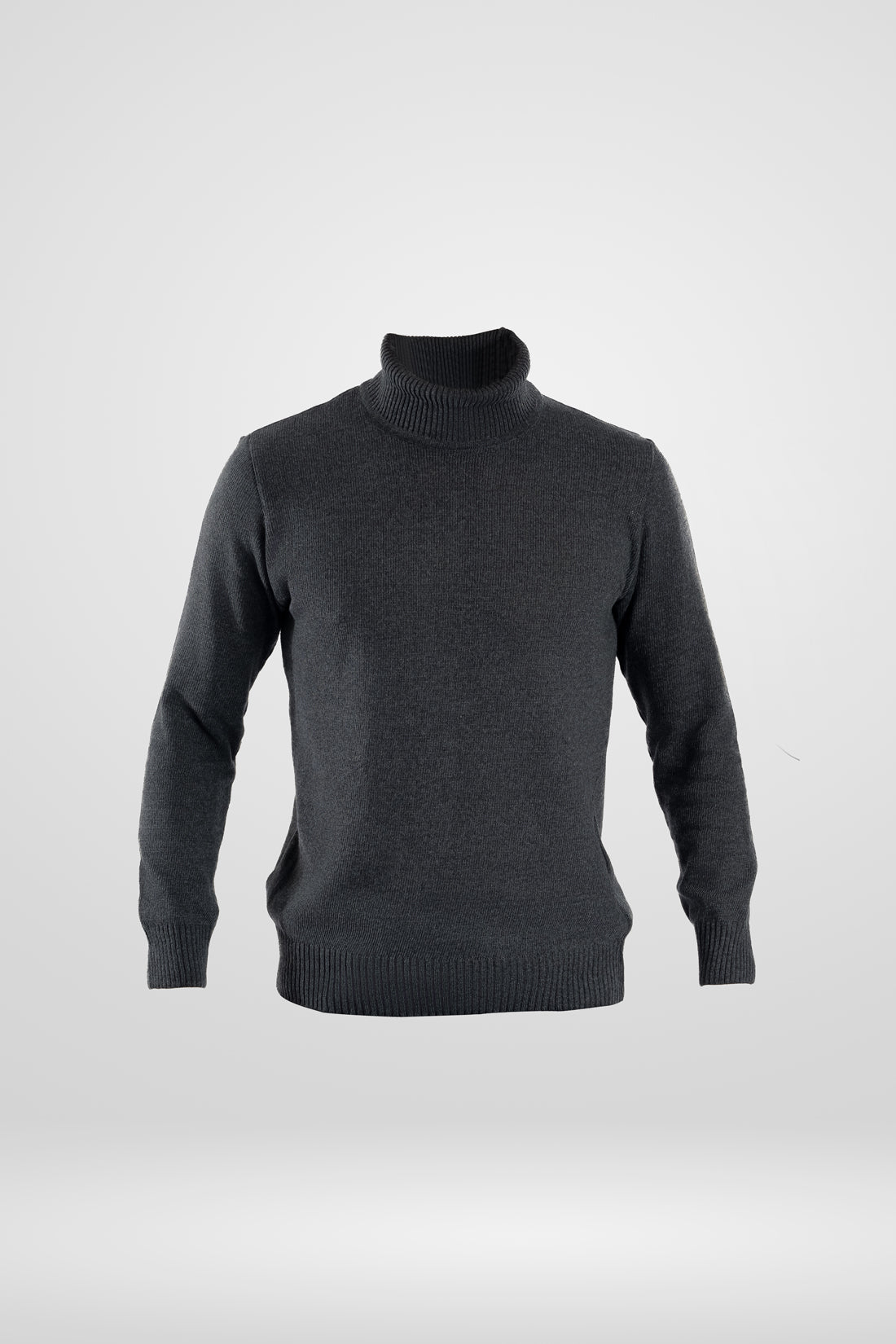 Liscio cuello tortuga gris oscuro solo