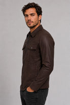 Chaqueta Texas Cuerotex marrón vista lateral