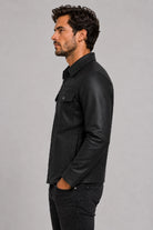 Chaqueta Texas Cuerotex negro vista lateral