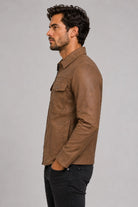 Chaqueta Texas Cuerotex tabaco vista lateral