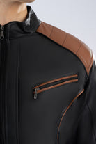 Chaqueta-W16-Cuerotex-hombre-negra-cafe-detalle-2