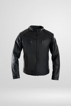 Chaqueta  para hombre sola Fusión en color negro, confeccionada en cuerotex. Diseño premium disponible con Pago Contra Entrega, ADDI y Sistecrédito en lsjsas.com.