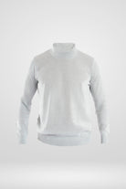 Saco Liscio gris claro de cuello alto para hombre vista frontal y hombro, tejido premium Miratex que no requiere planchado. Disponible en Colombia con pago al recibir y crédito Sistecrédito en lsjsas.com."